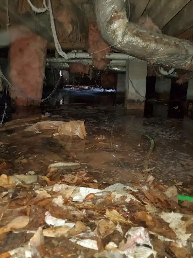 Crawl space flood assessment for Commercial Water Damage Restoration in Lawton